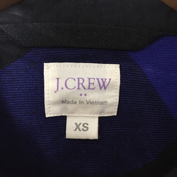 [J. Crew Factory] Blue & Black Buffalo Plaid Top - Picture 6 of 9